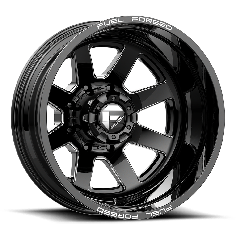 Fuel Wheels | FF09D DUALLY Front View Black