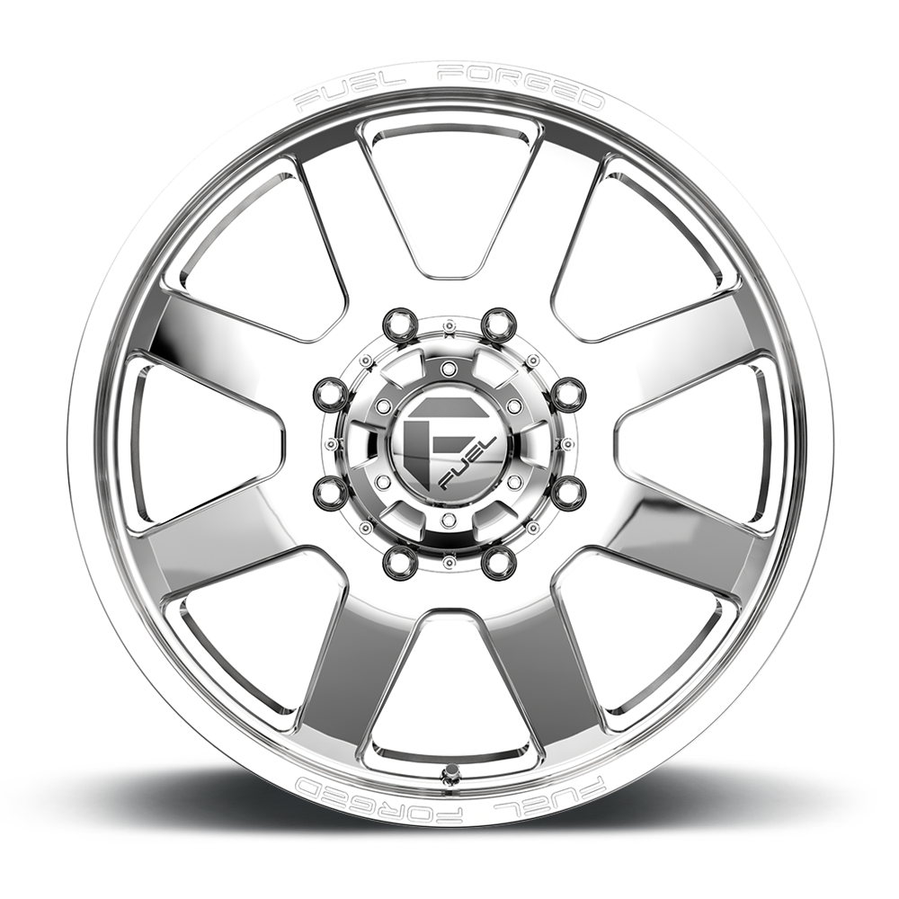 Fuel Wheels | FF09D DUALLY Front View Silver