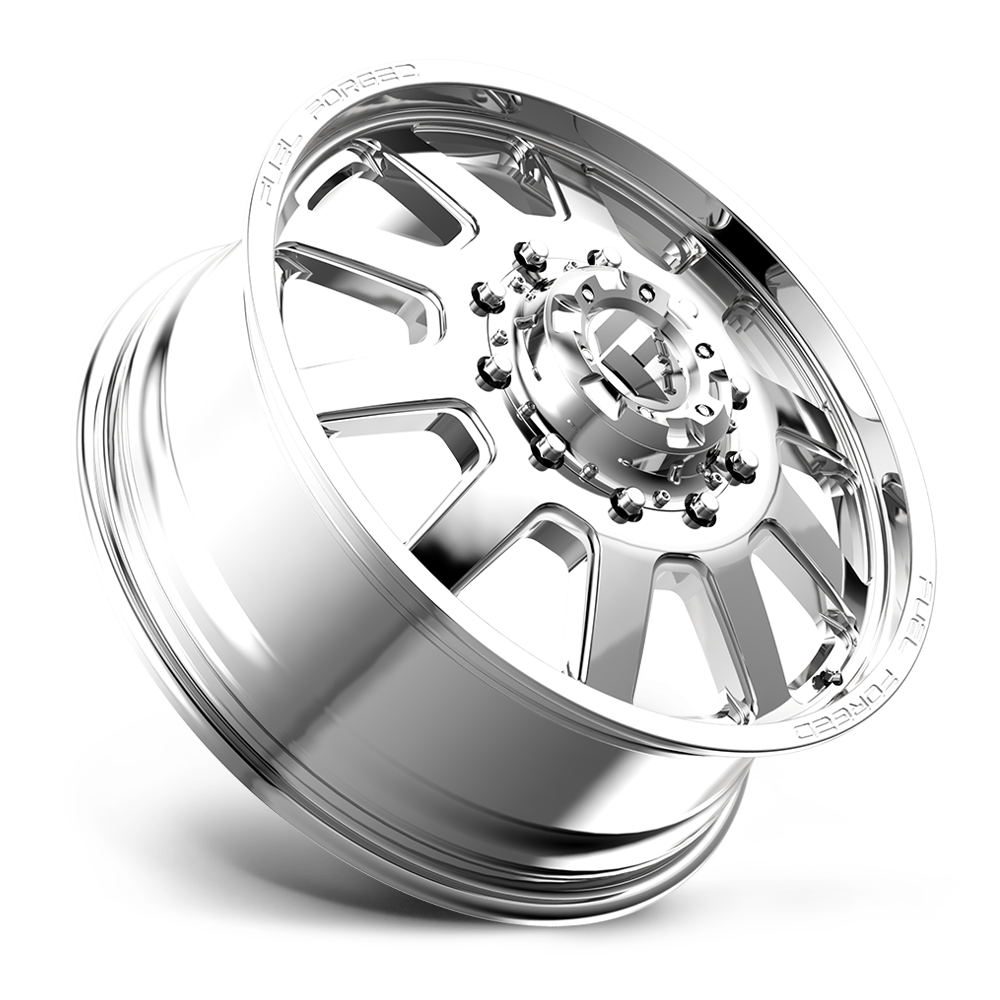 Fuel Wheels | FF09D DUALLY Front View Silver