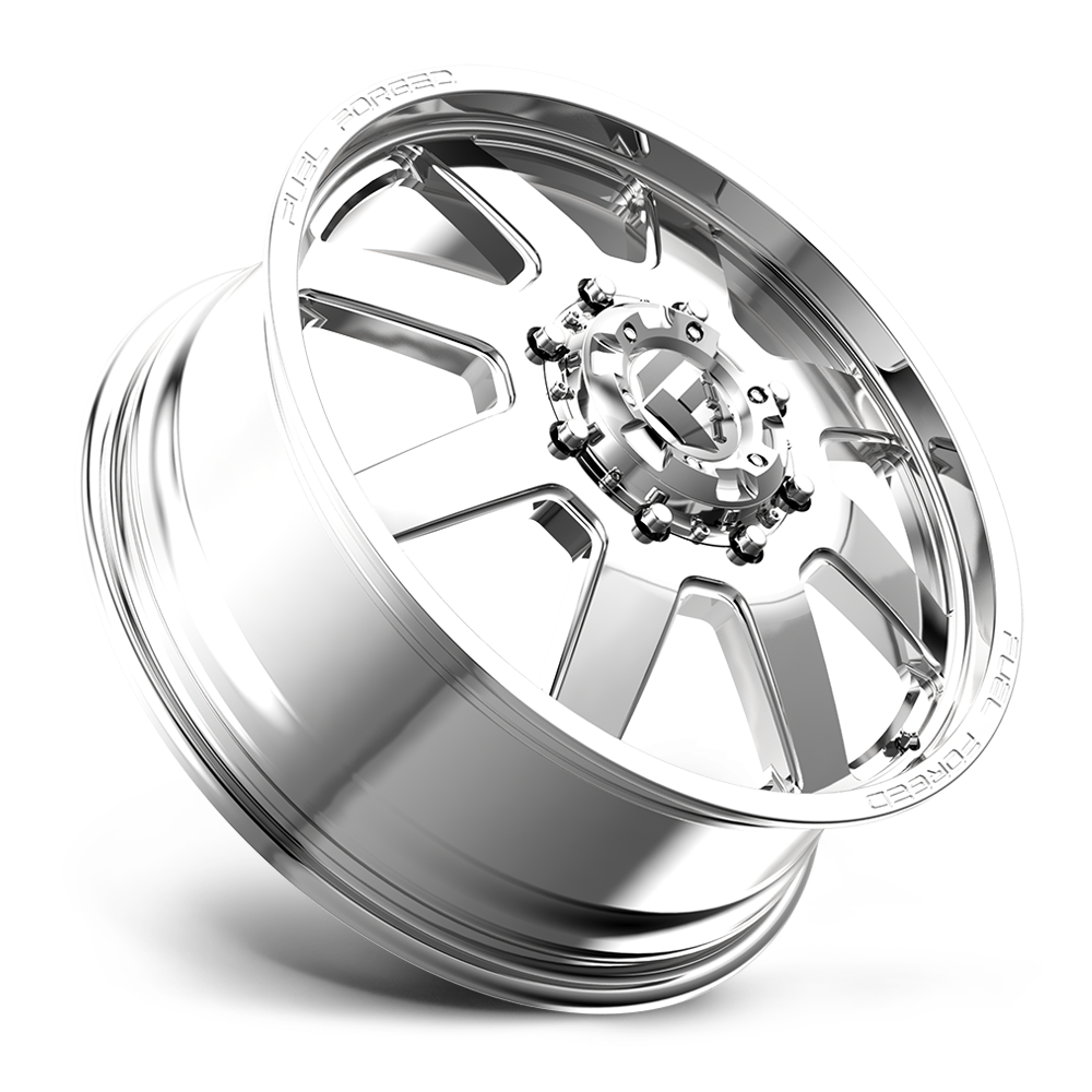 Fuel Wheels | FF09D DUALLY Front View Silver