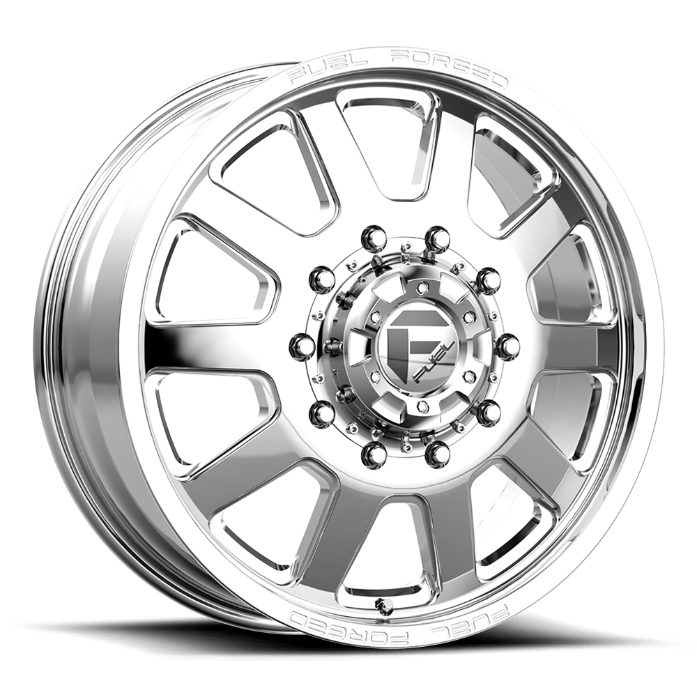 Fuel Wheels | FF09D DUALLY Front View Silver