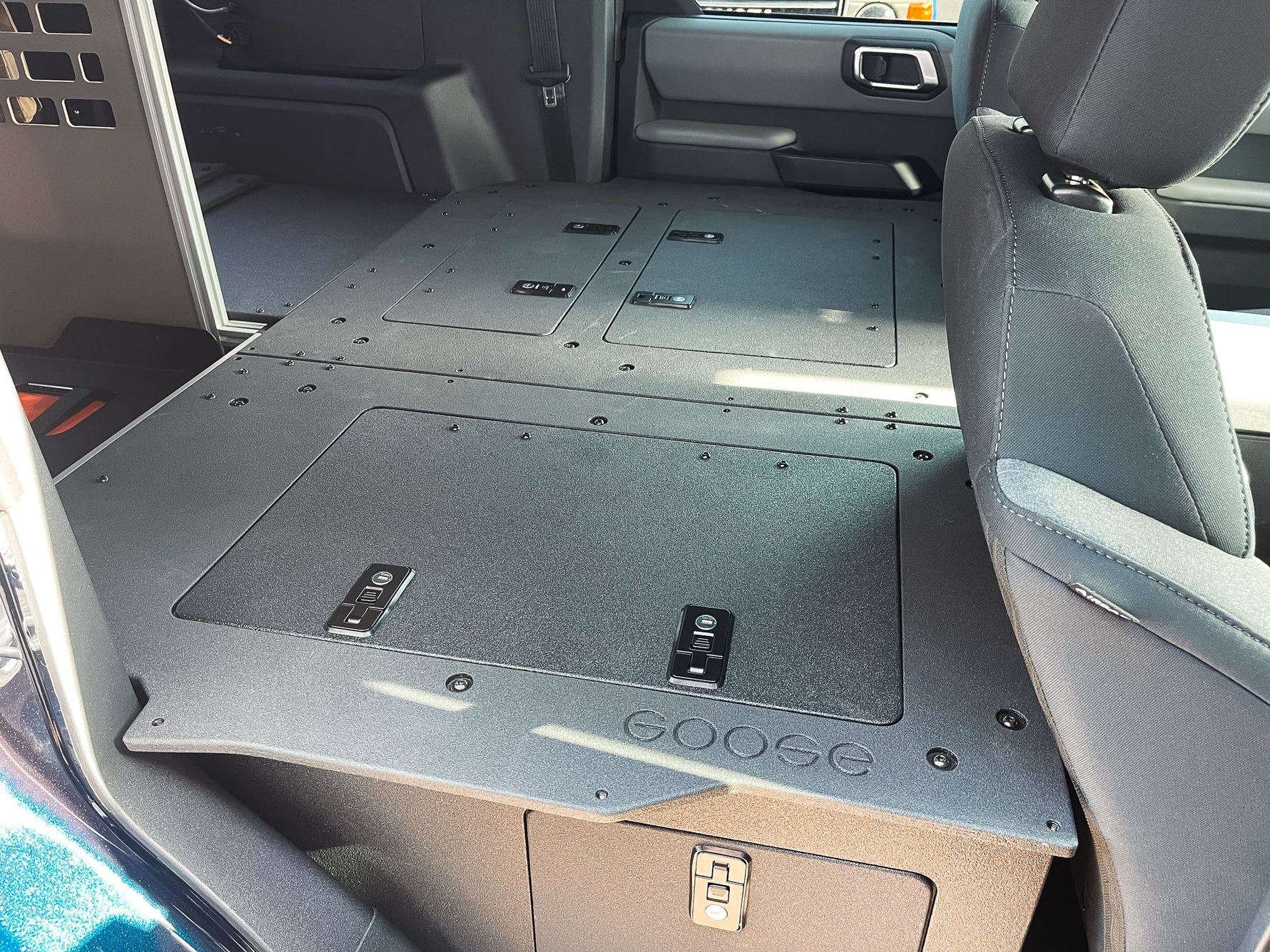 Ford Bronco 2021-Present 6 Gen. 4 Door - Second Row Seat Delete Plate System - Module Height Front View