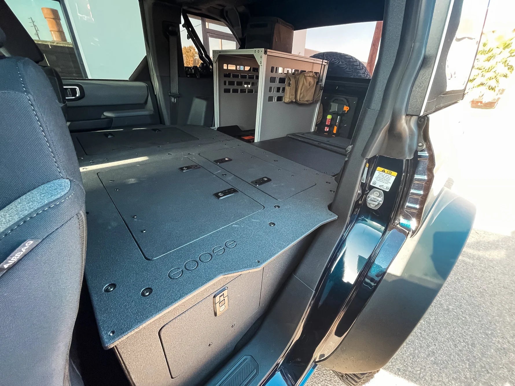 Ford Bronco 2021-Present 6 Gen. 4 Door - Second Row Seat Delete Plate System - Module Height Front View