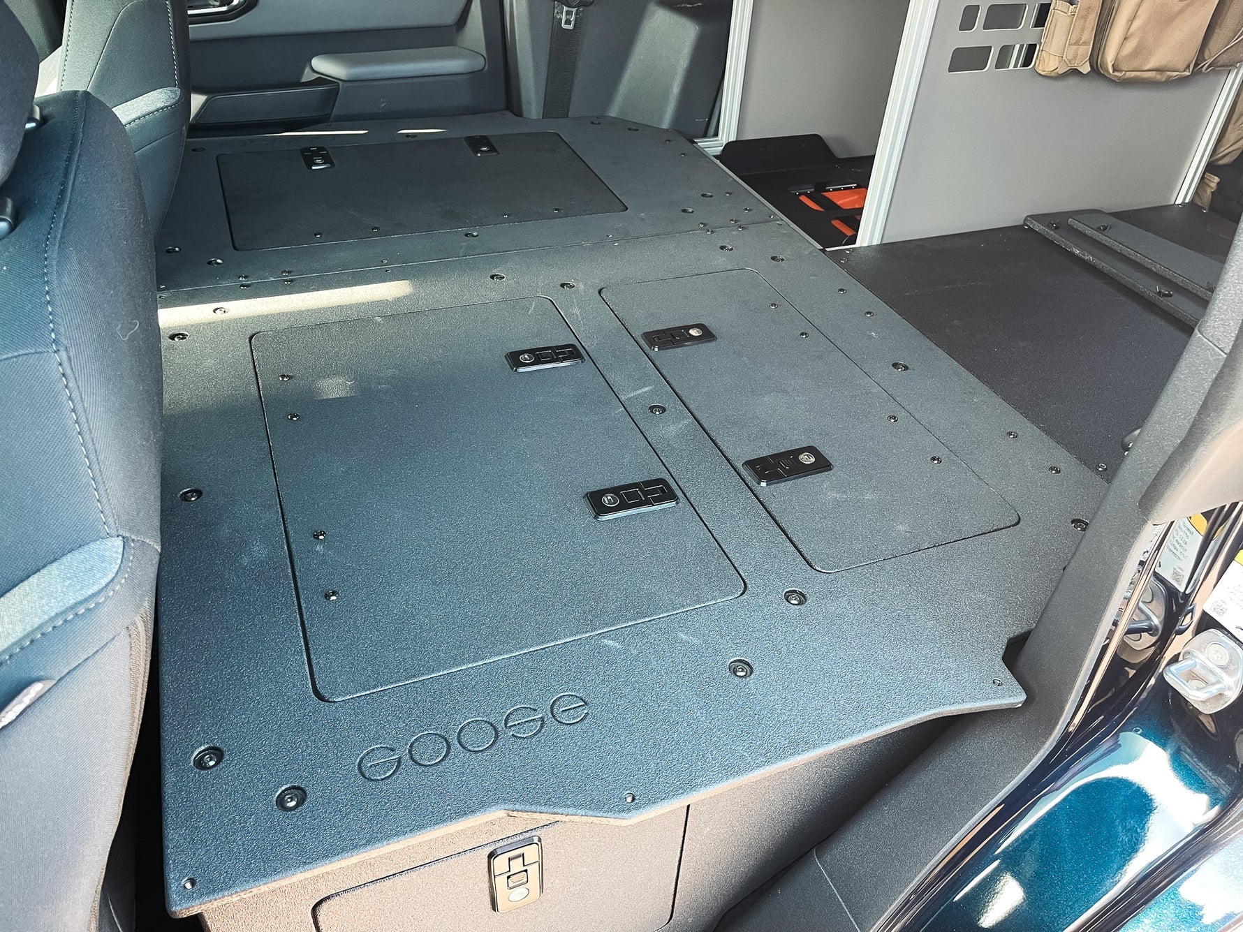 Ford Bronco 2021-Present 6 Gen. 4 Door - Second Row Seat Delete Plate System - Module Height Front View