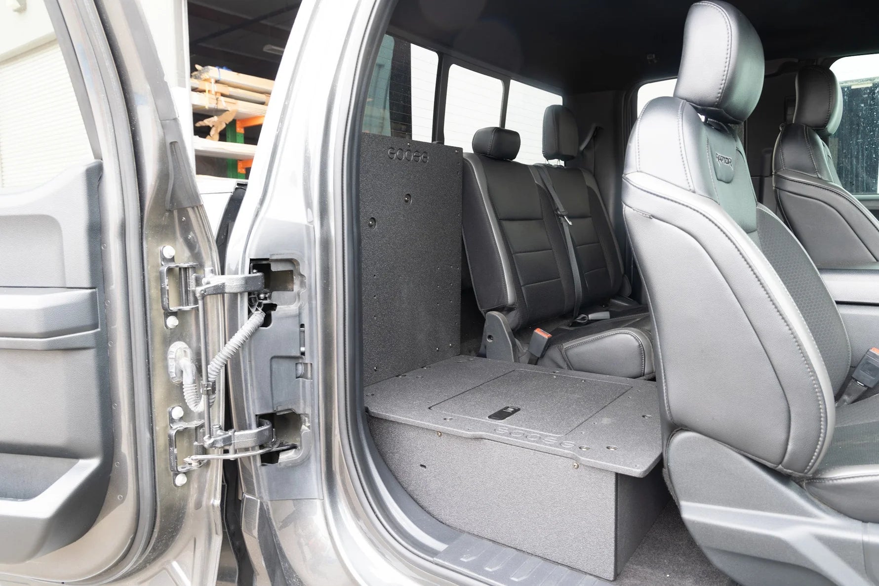 Ford F150 2015-Present 13th & 14th Gen. SuperCab - Second Row Seat Delete Plate System Front View