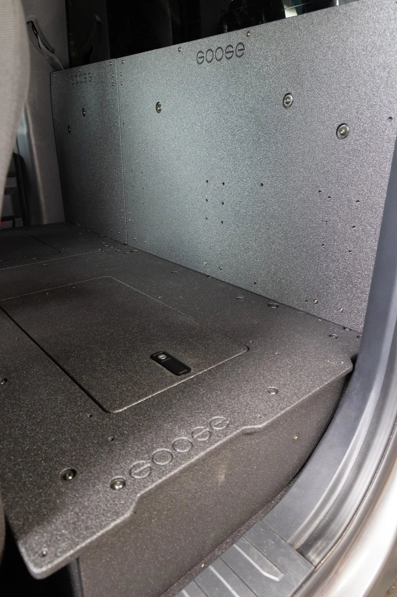 Ford F150 2015-Present 13th & 14th Gen. SuperCab - Second Row Seat Delete Plate System Front View