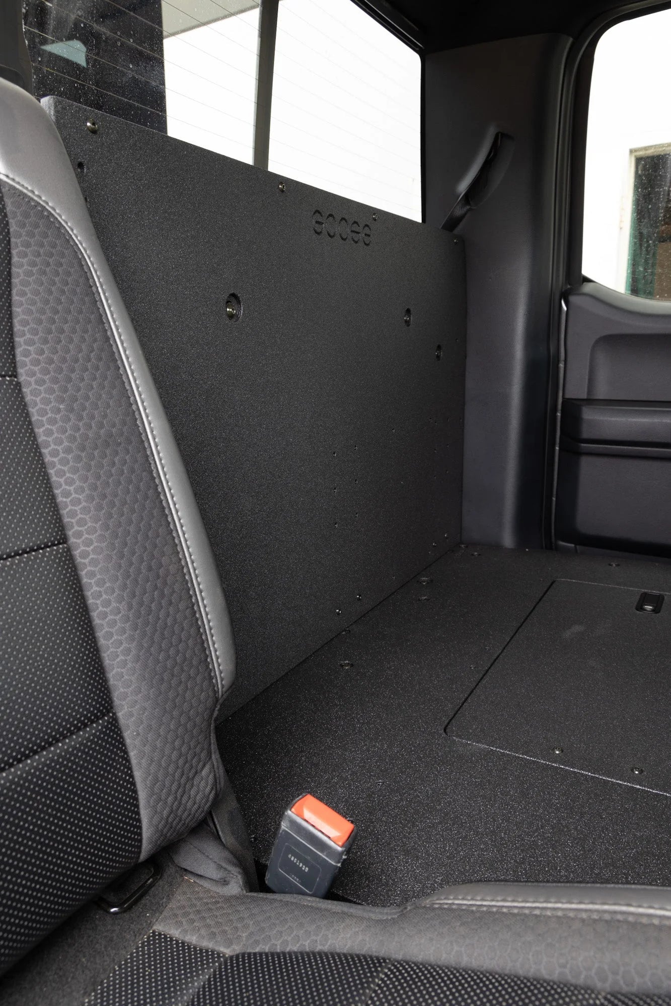 Ford F150 2015-Present 13th & 14th Gen. SuperCab - Second Row Seat Delete Plate System Front View