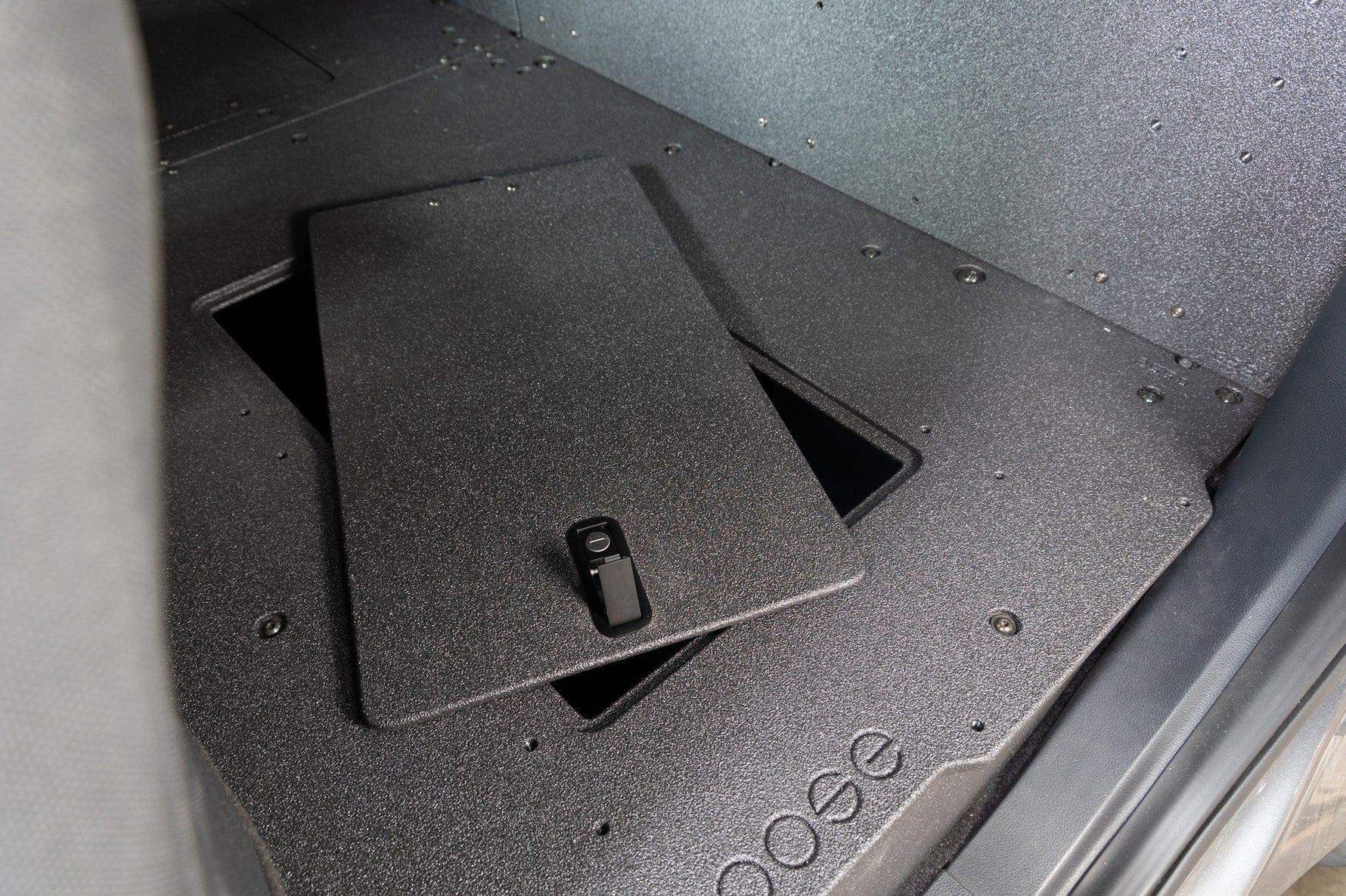 Ford F150 2015-Present 13th & 14th Gen. SuperCab - Second Row Seat Delete Plate System Front View