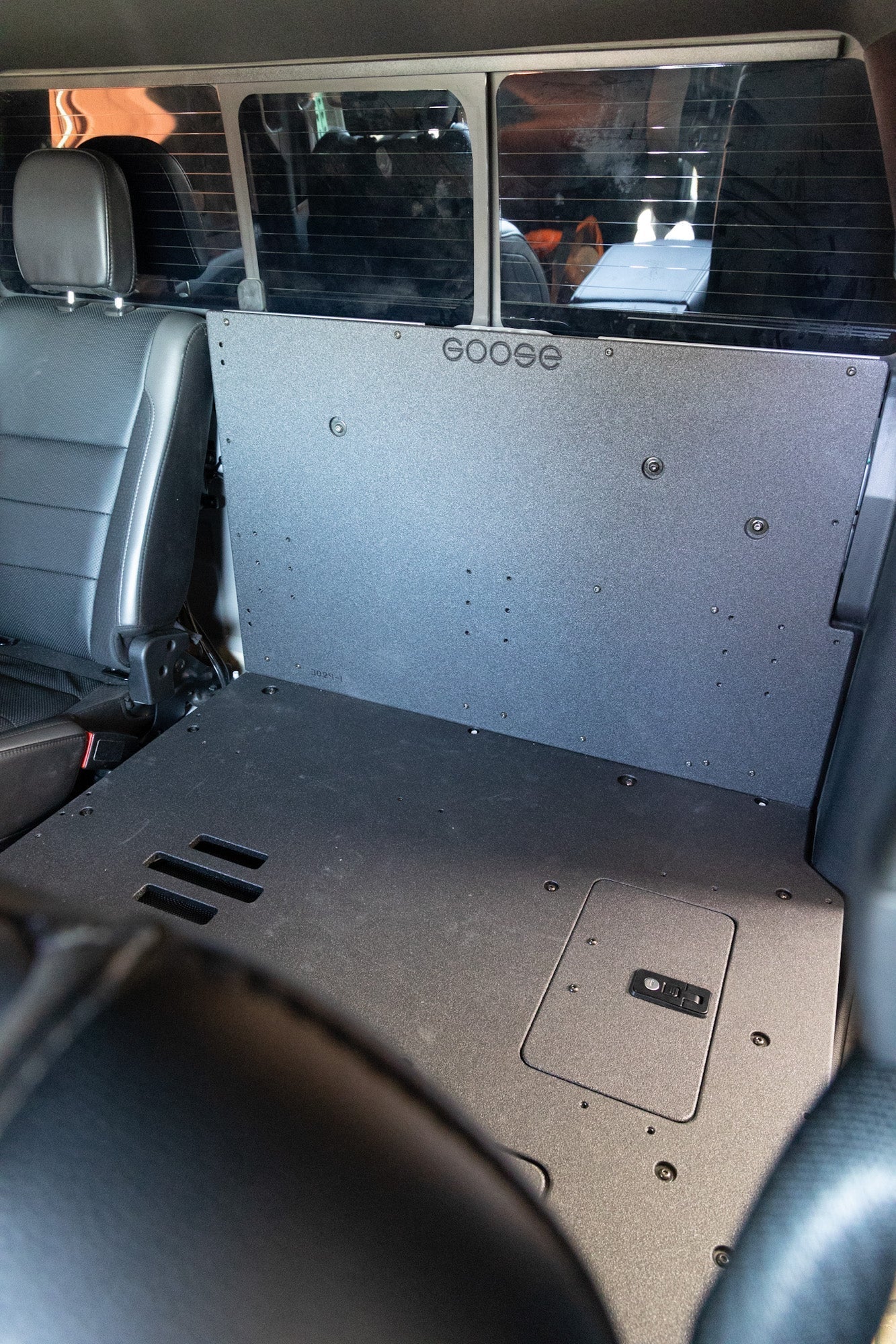 Ford F150 2015-Present 13th & 14th Gen. SuperCrew - Second Row Seat Delete Plate System Front View