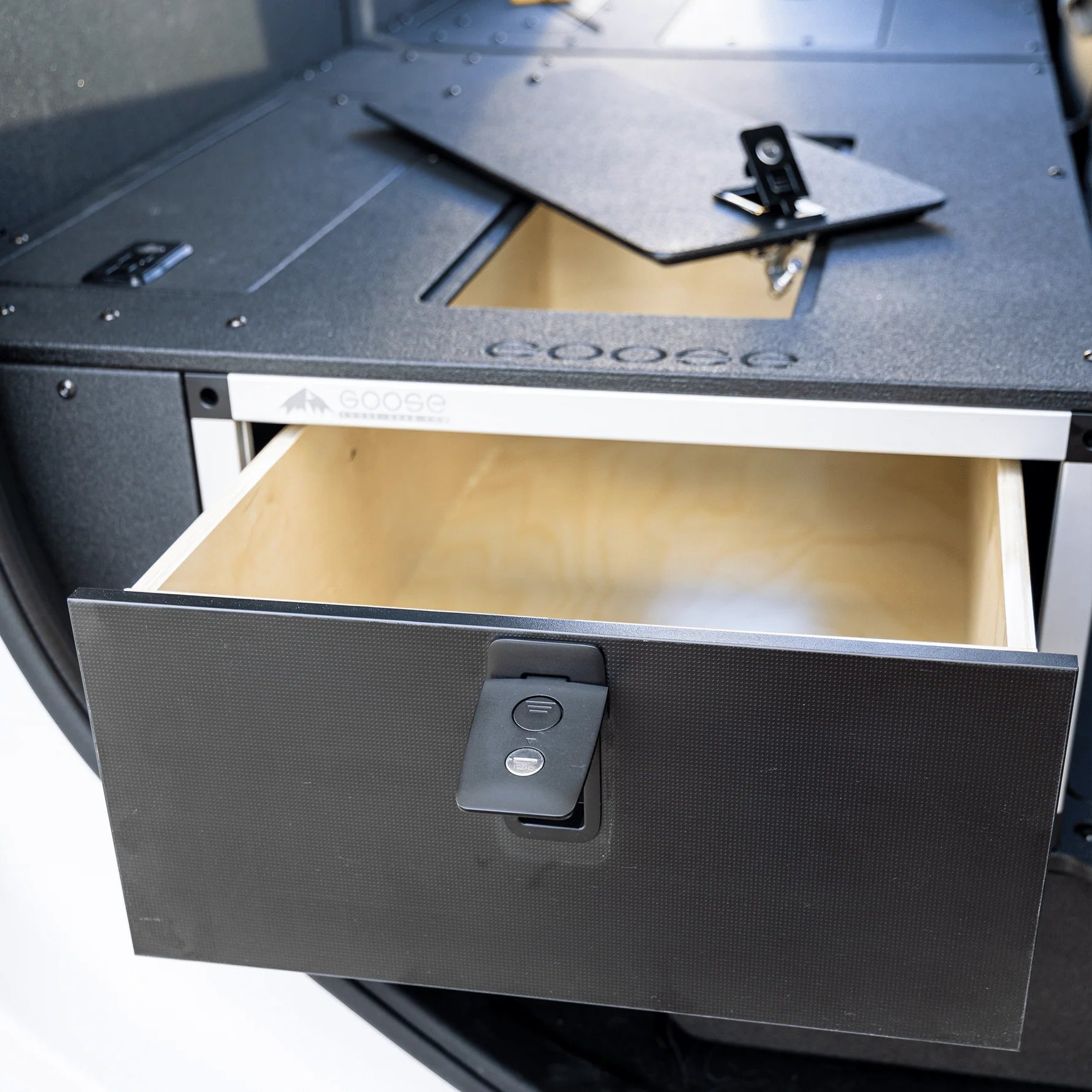 Ford Ranger 2019-2023 4th Gen. Super Crew - Second Row Single Drawer Module Front View