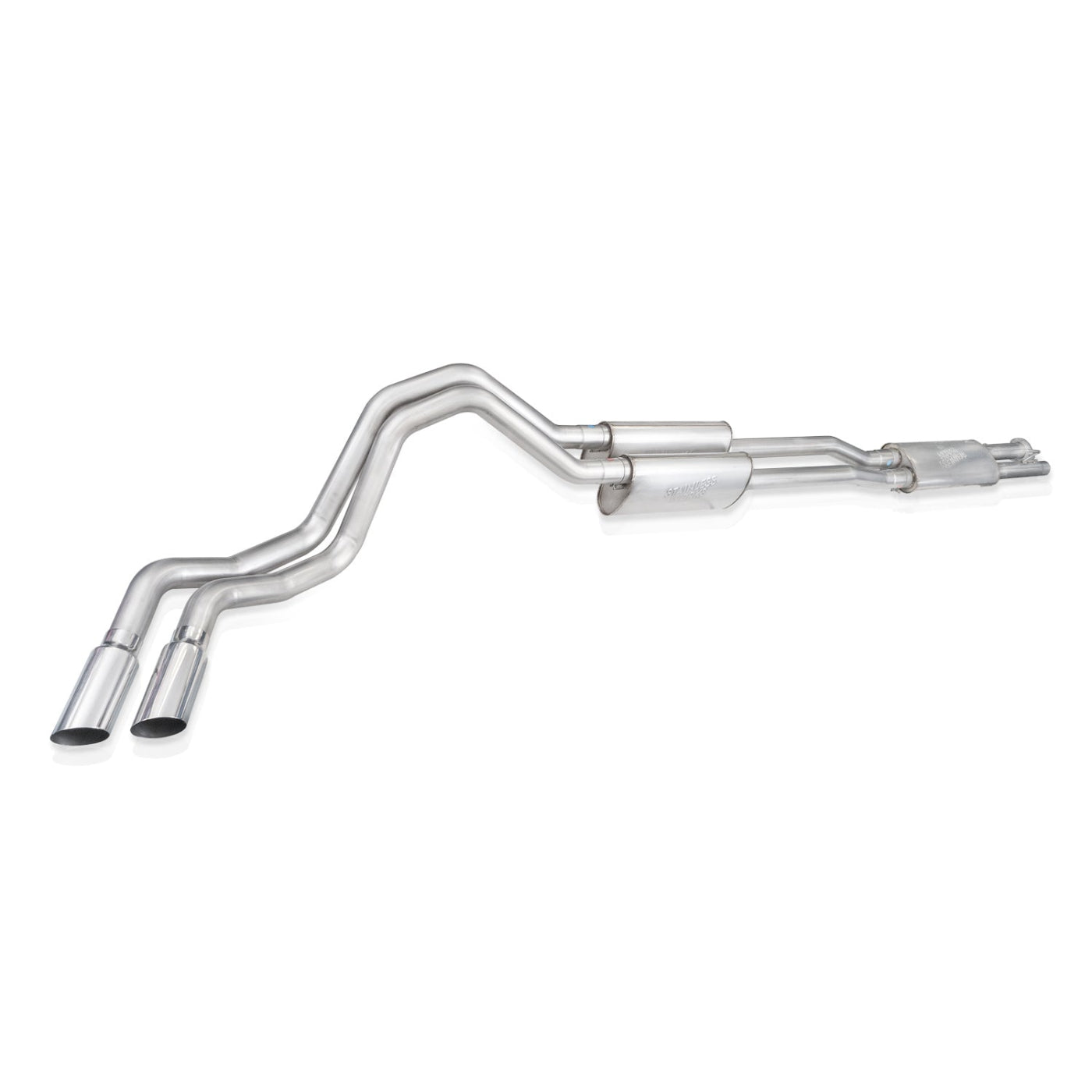 2020-25 F-250/350 7.3L Catback Exhaust System Front View