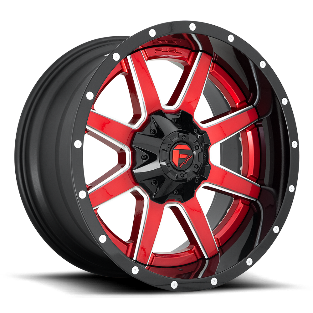Fuel Wheels | MAVERICK Front View Red Black