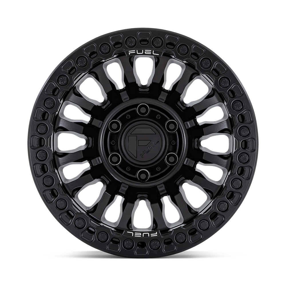 Fuel Wheels | RINCON BEADLOCK Front View Black