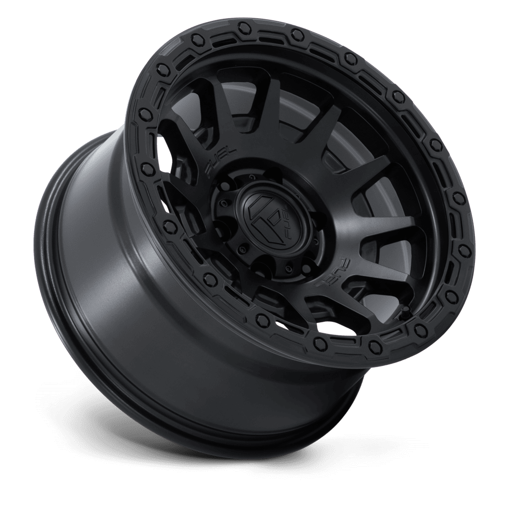 Fuel Wheels | FORTRESS Front View Black