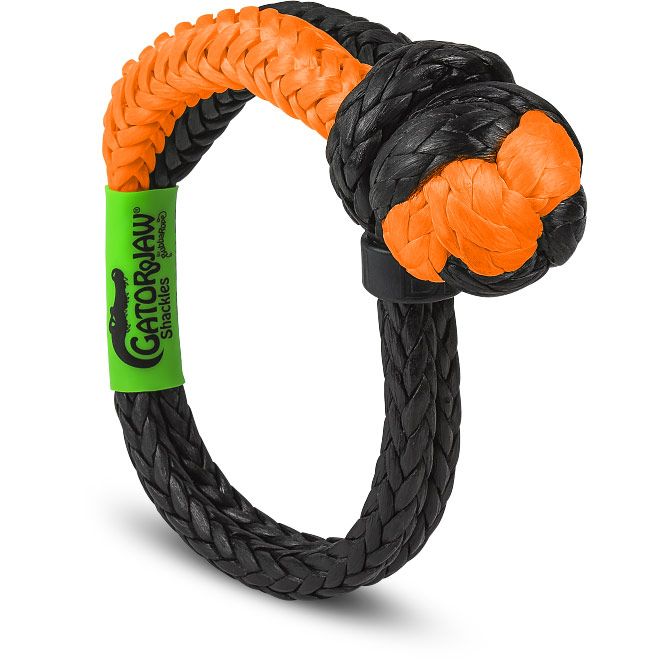 1/2" NexGen PRO Gator-Jaw® Synthetic Soft Shackle - Orange and Black Display 