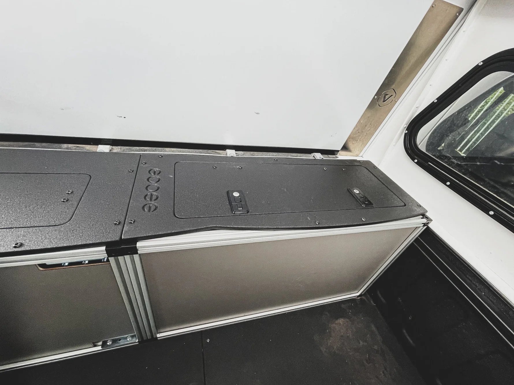 Goose Gear Camper System - Full Size Truck 5'5" Bed - Driver Side Front Utility Module Front View