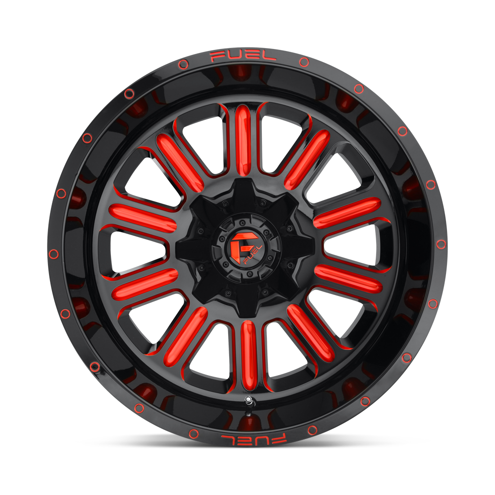 Fuel Wheels | HARDLINE Front View Red