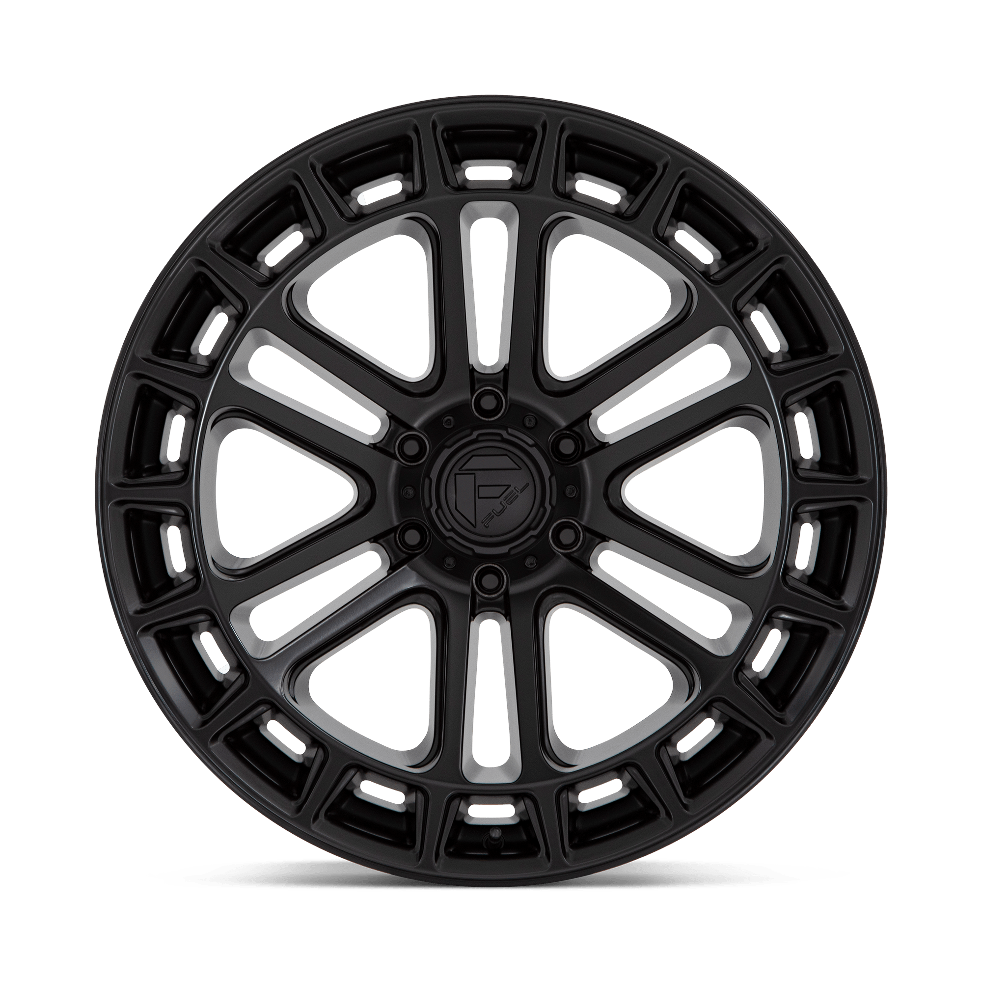 Fuel Wheels | HEATER Front View Black