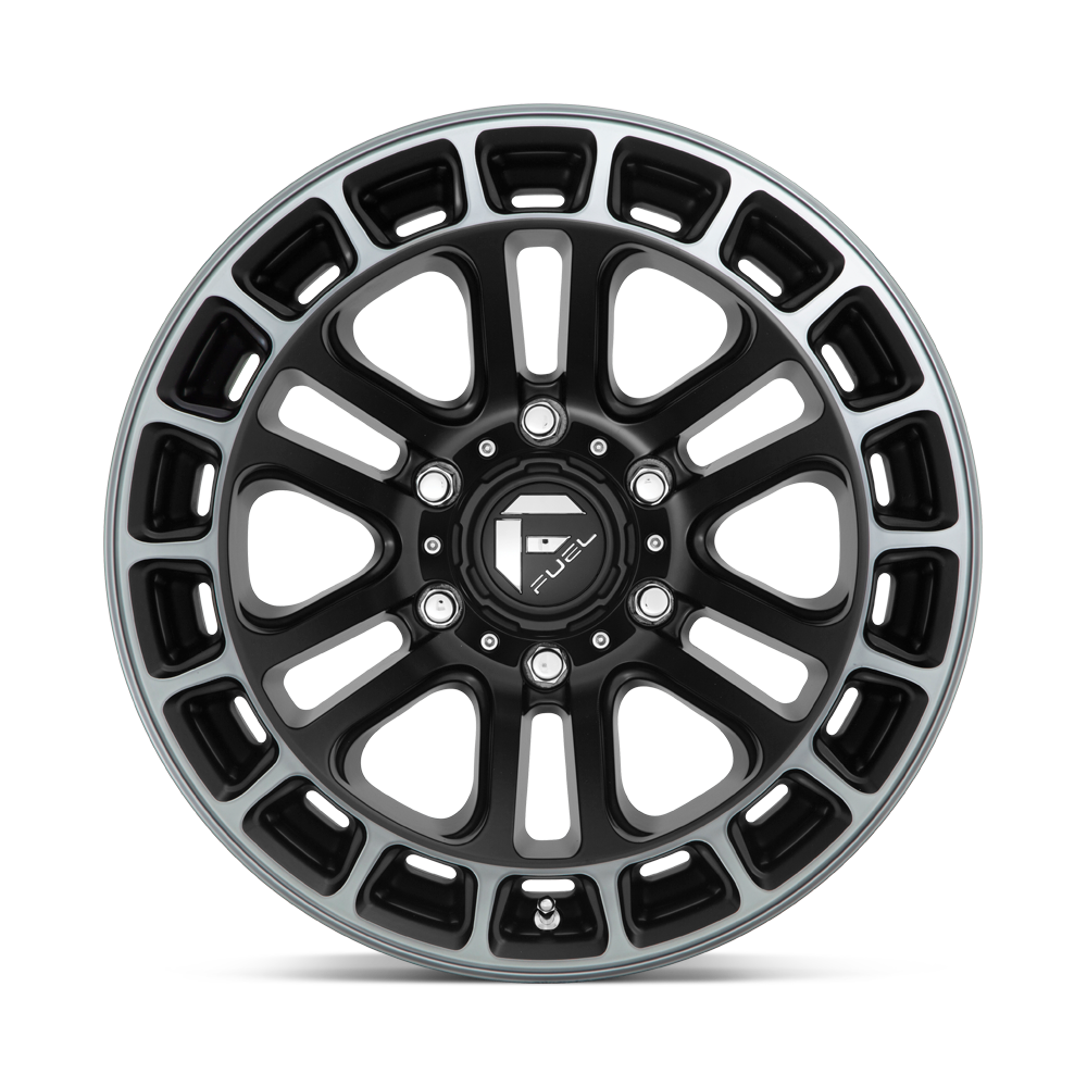 Fuel Wheels | HEATER Front View Black