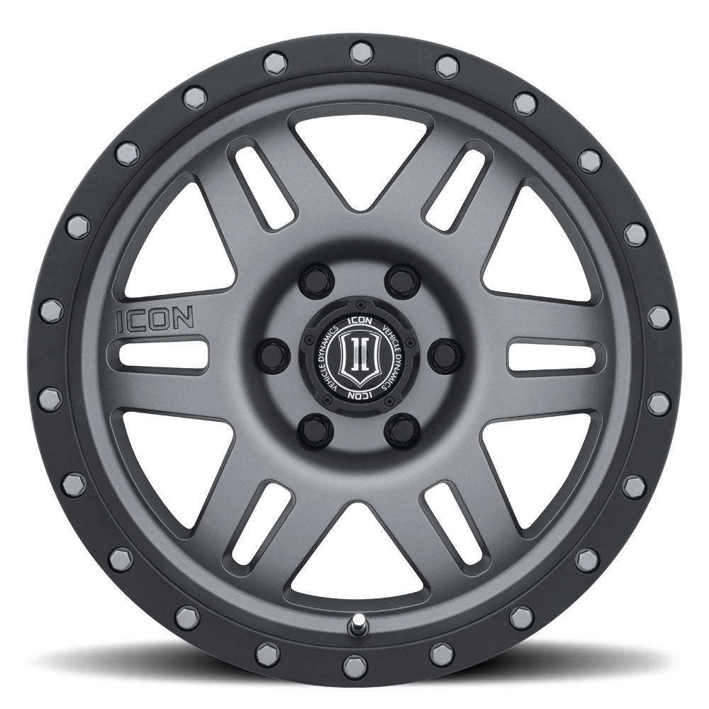 ICON Alloys | Six Speed Front View Grey