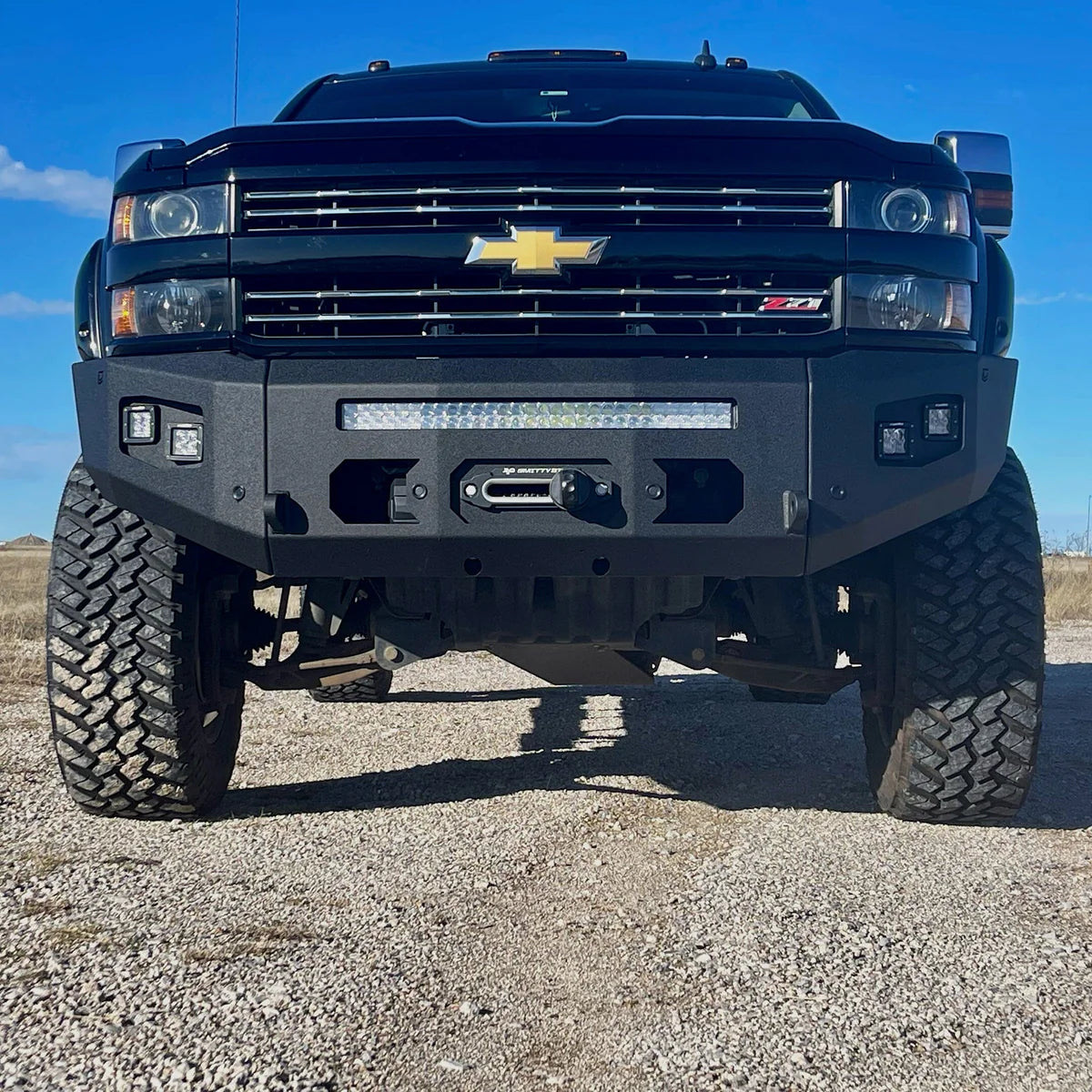 2015-2019 CHEVY SILVERADO 2500/3500 ATTITUDE FRONT WINCH BUMPER Front View