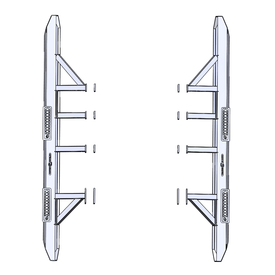 2019-2025 RAM 2500/3500/POWERWAGON ROCK SLIDERS Front View