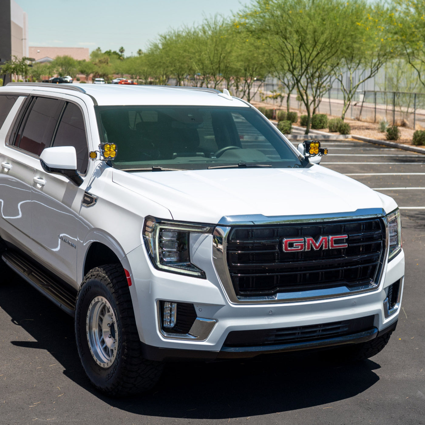 SDHQ Built 2021-2025 Yukon/Yukon XL A-Pillar Light Mounts display installed 