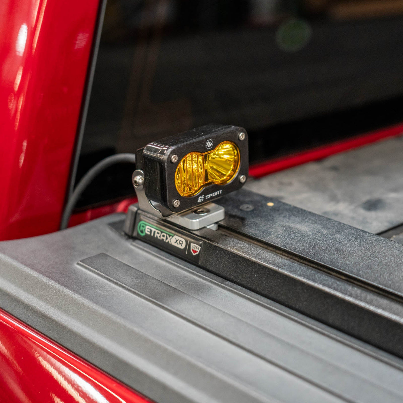 SDHQ Built Billet Bed Rail Chase Light Mount installed