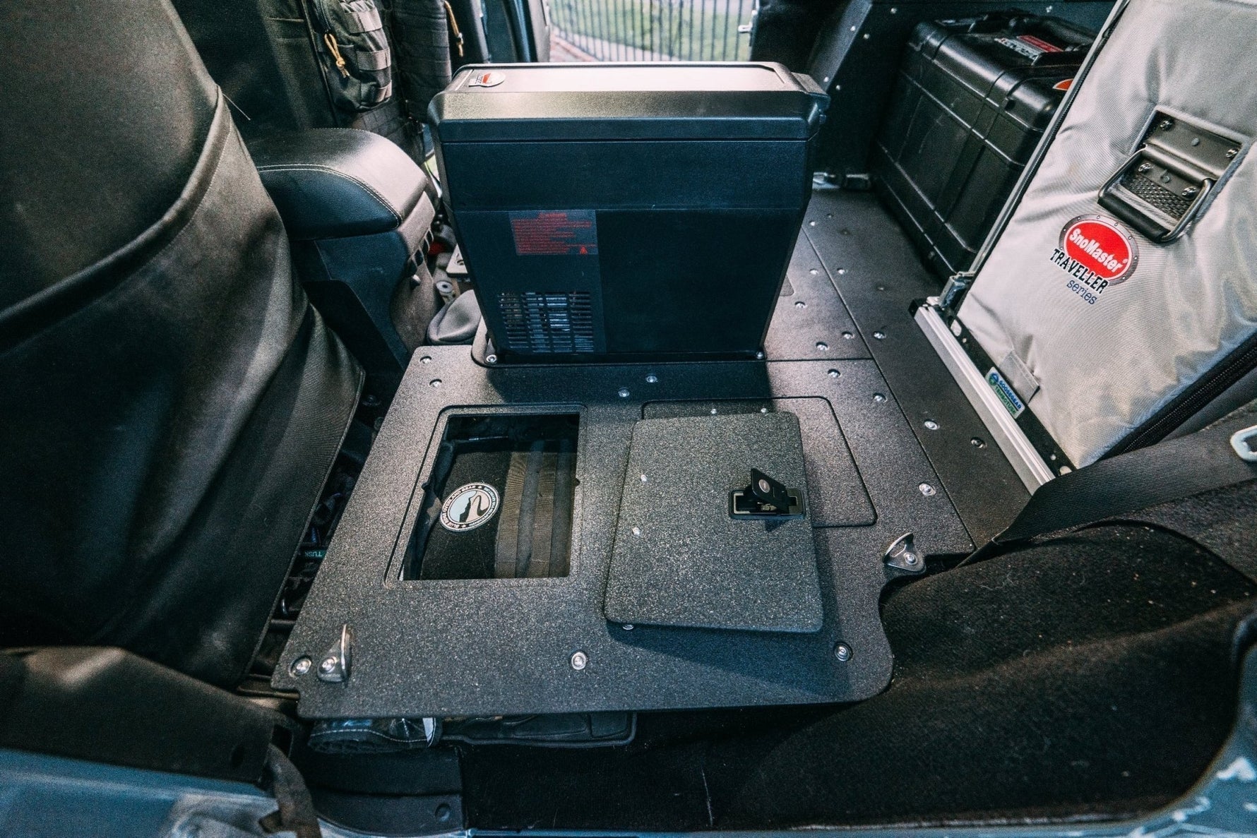 Jeep Wrangler 2007-2018 JKU 4 Door - Second Row Seat Delete Plate System Front View