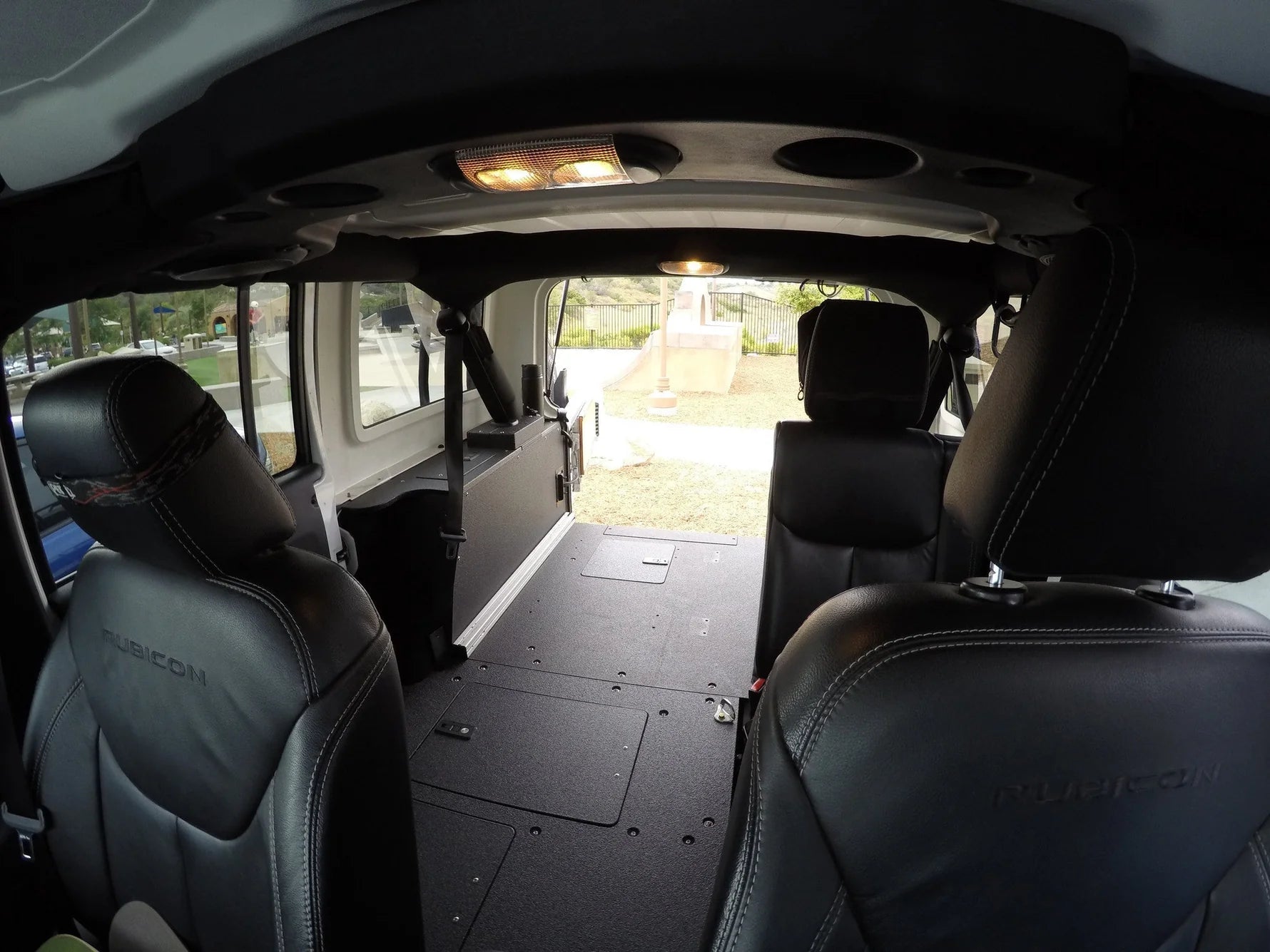 Jeep Wrangler 2007-2018 JKU 4 Door - Second Row Seat Delete Plate System Front View