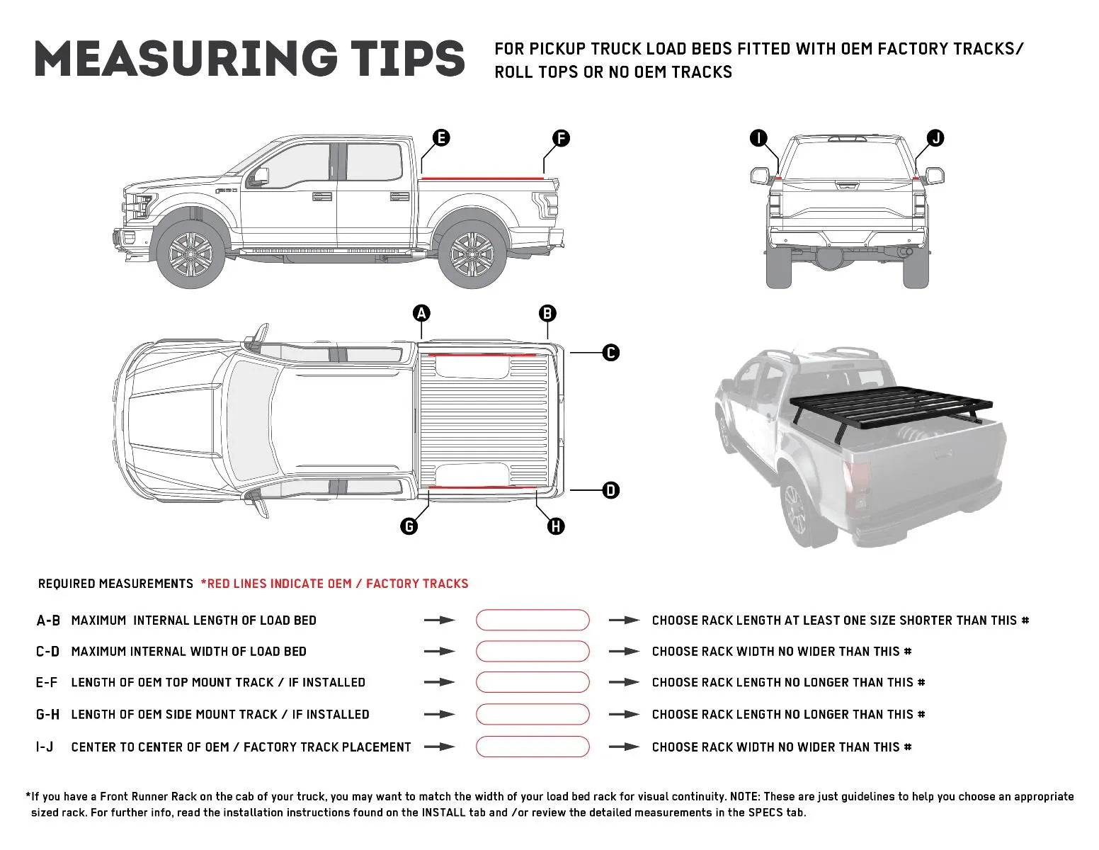 Pickup Truck Slimline II Load Bed Rack Kit / 1475(W) x 1358(L)