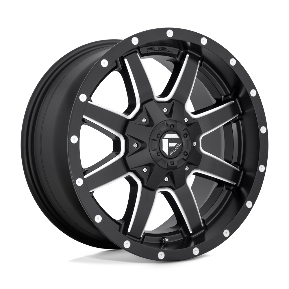 Fuel Wheels | MAVERICK DEEP LIP Front View Black