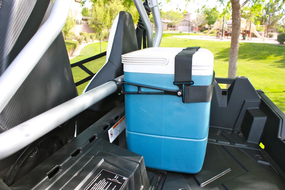 Cargo Mounting System For Coolers / Cargo Boxes Front View