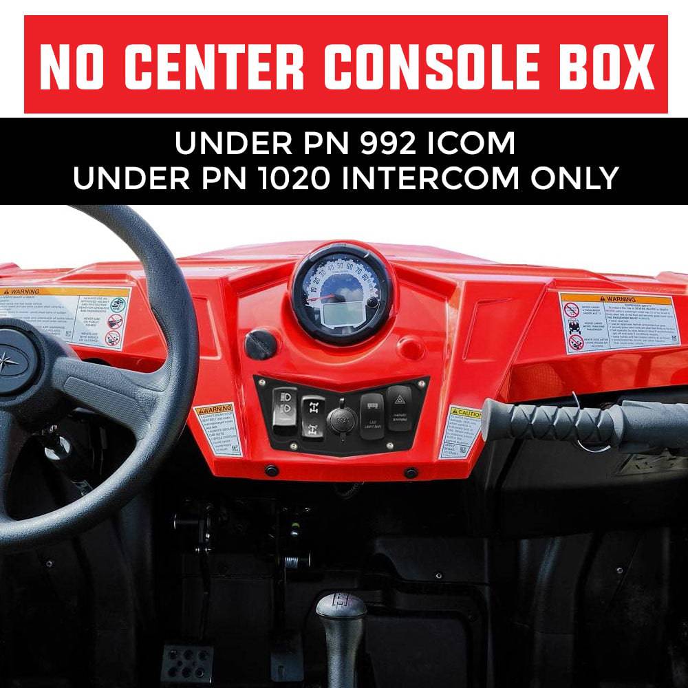 PCI Polaris RZR Under No Box Intercom Bracket Front View