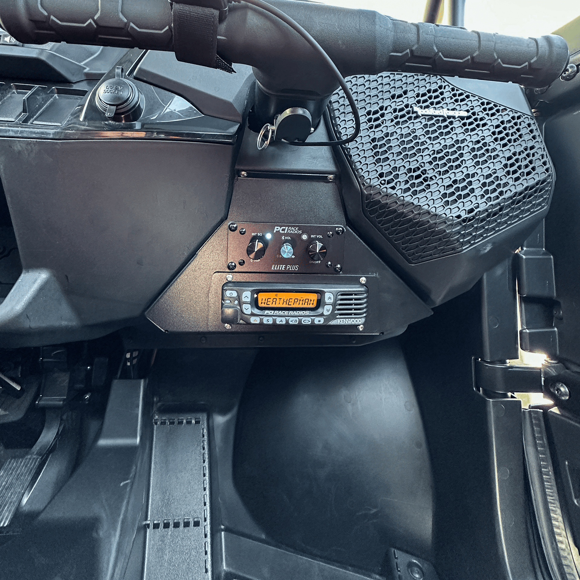 PCI Polaris RZR XP1000 Radio and Intercom Bracket Front View