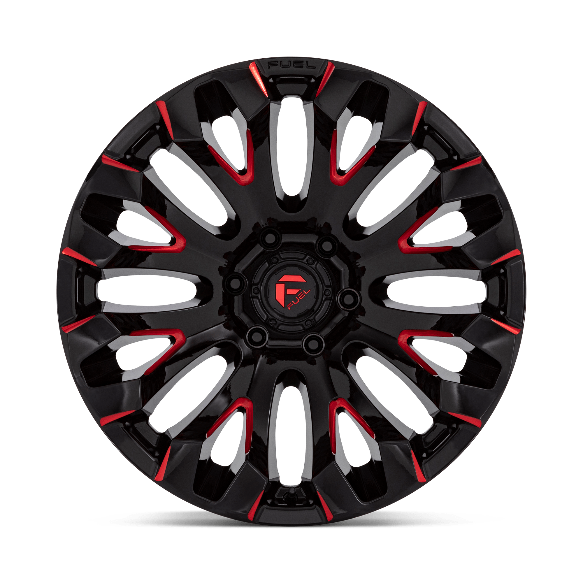 Fuel Wheels | QUAKE Front View Red