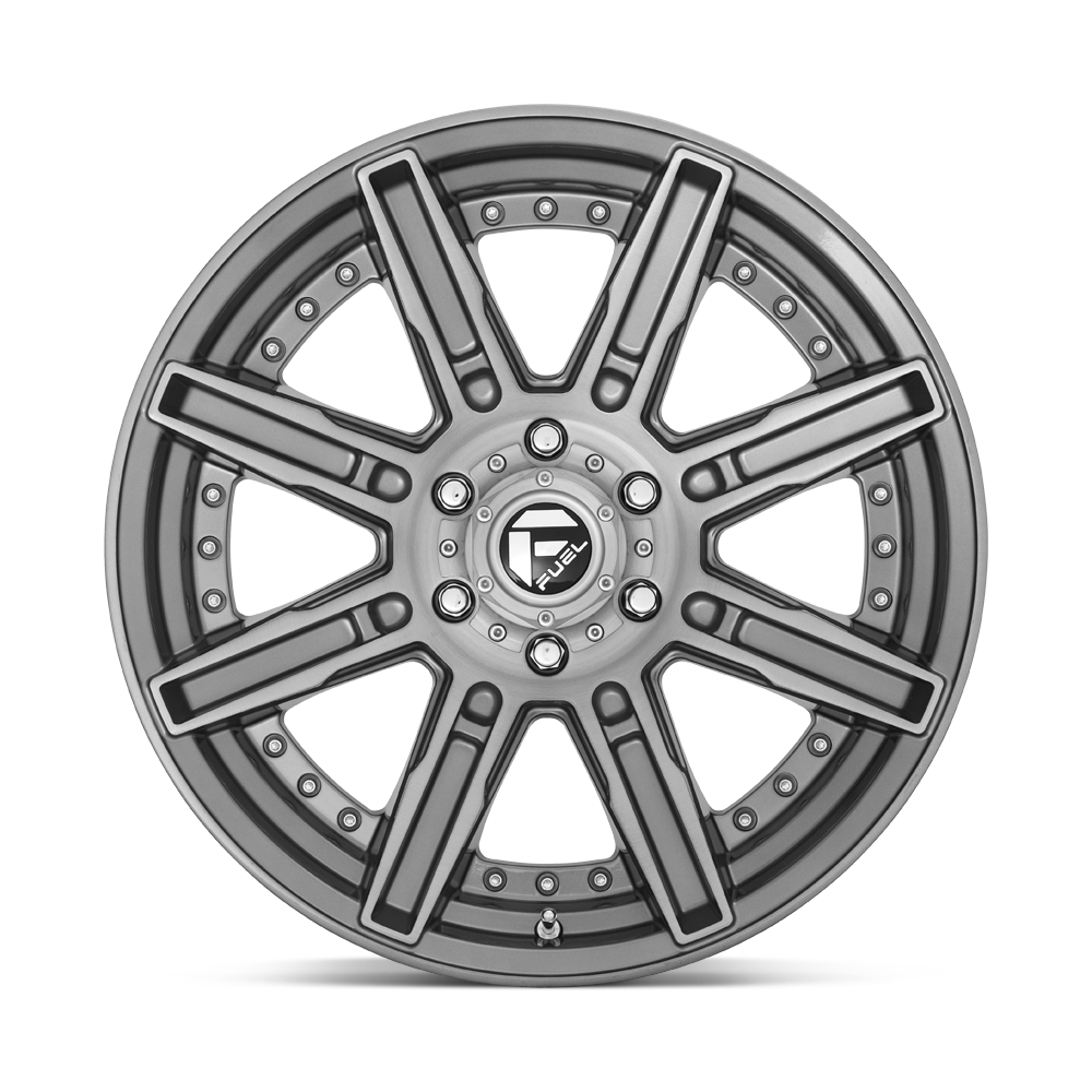 Fuel Wheels | ROGUE Front View Grey