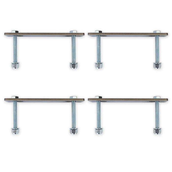 Rugged Mount Sandwich Plate Hardware Front View Silver