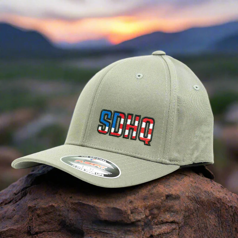 SDHQ USA Gray Flex Fit Hat