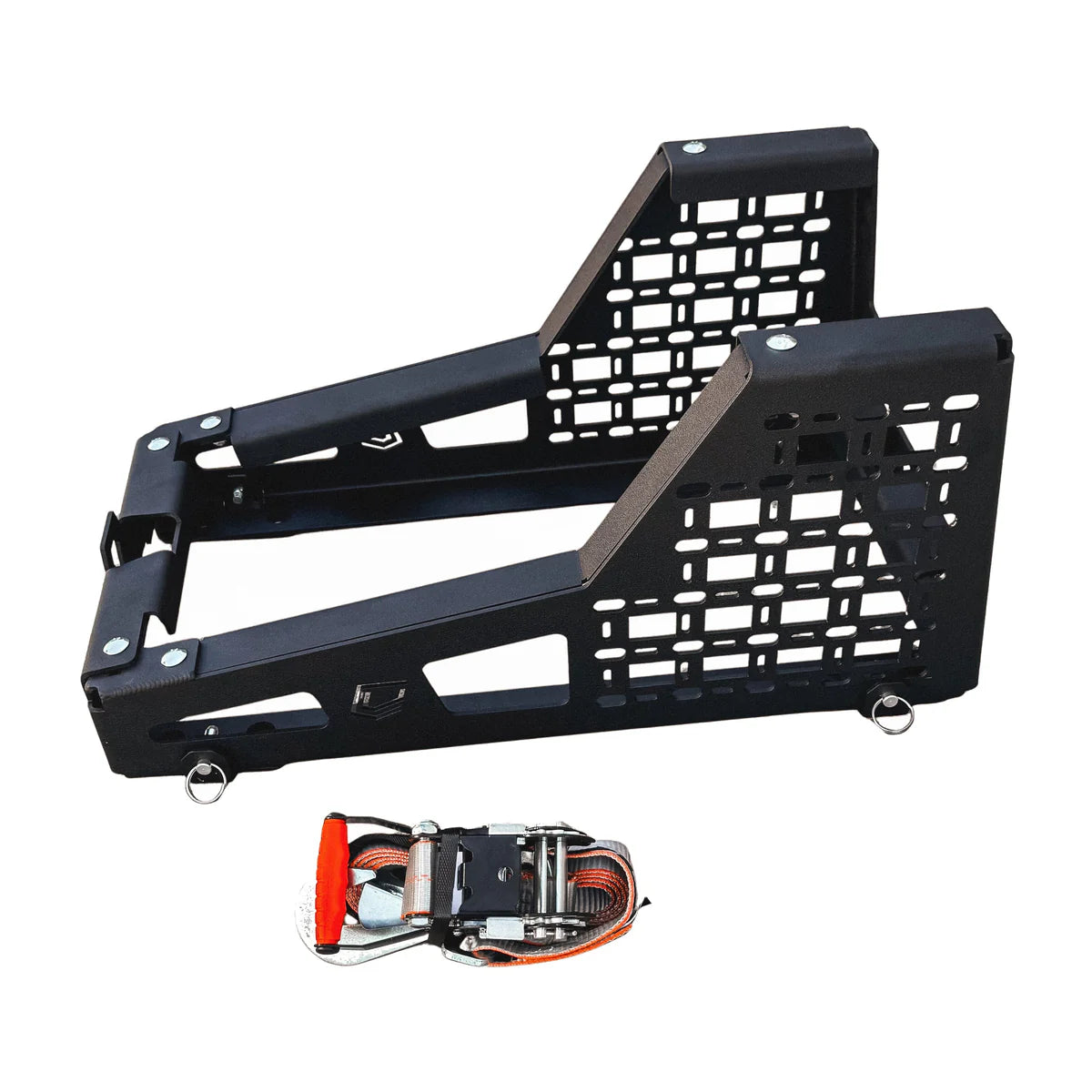 Tactical Series Bed-Mount Spare Tire Carrier Front View