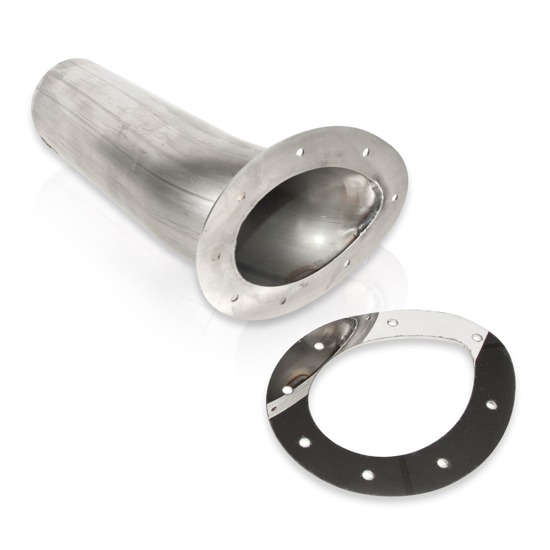 Through-Body Style Exhaust Tip 304 Stainless Steel Front View