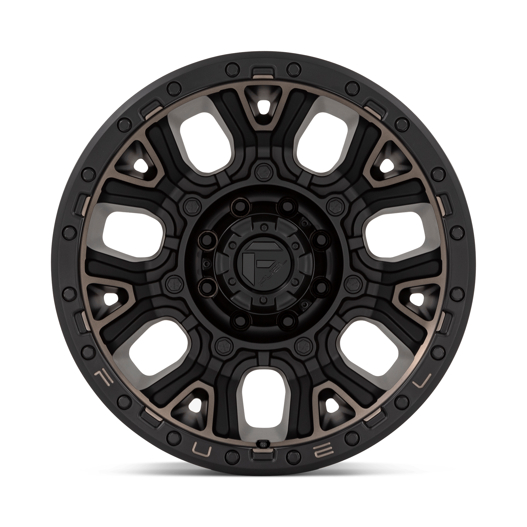 Fuel Wheels | TRACTION Front View Black