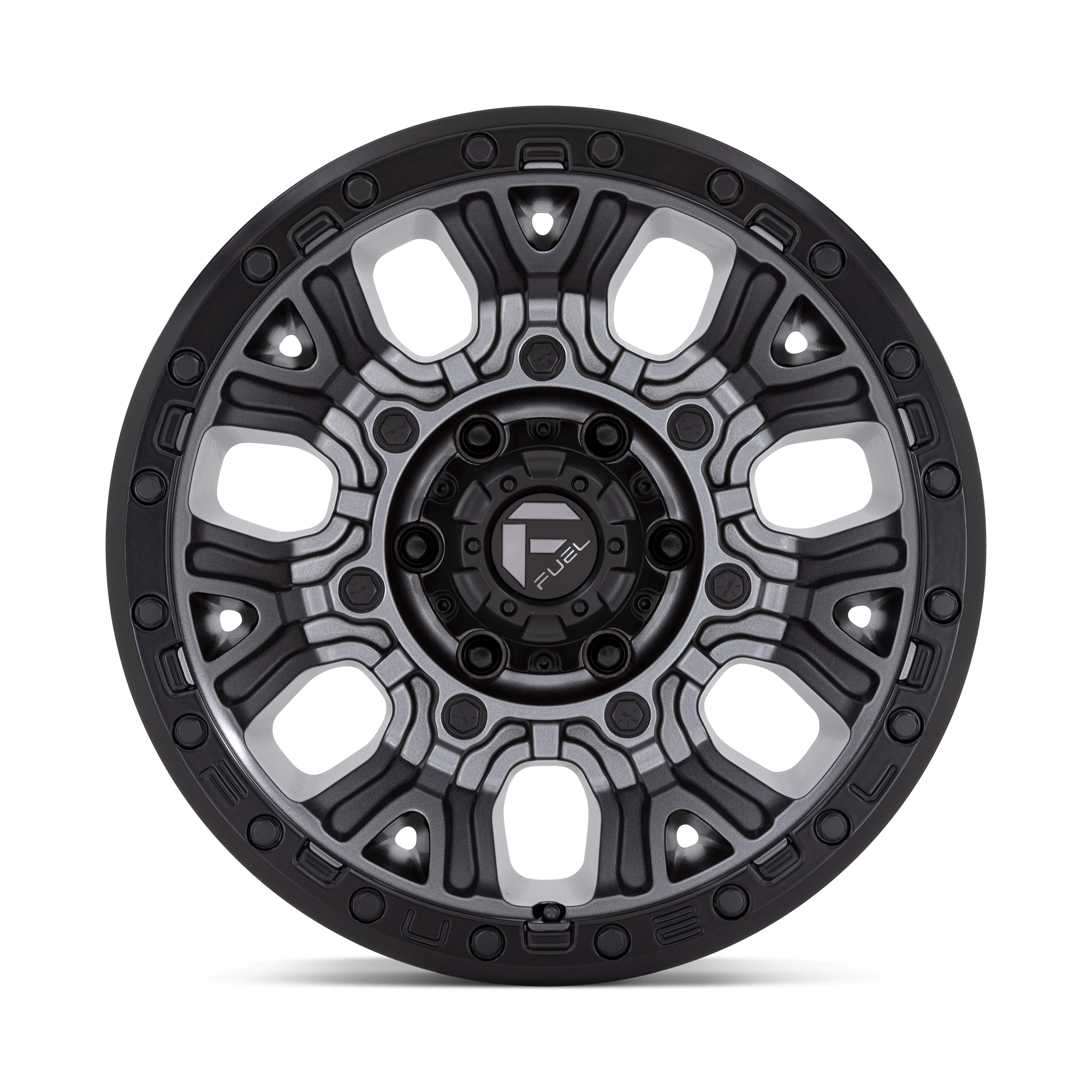 Fuel Wheels | TRACTION Front View Black