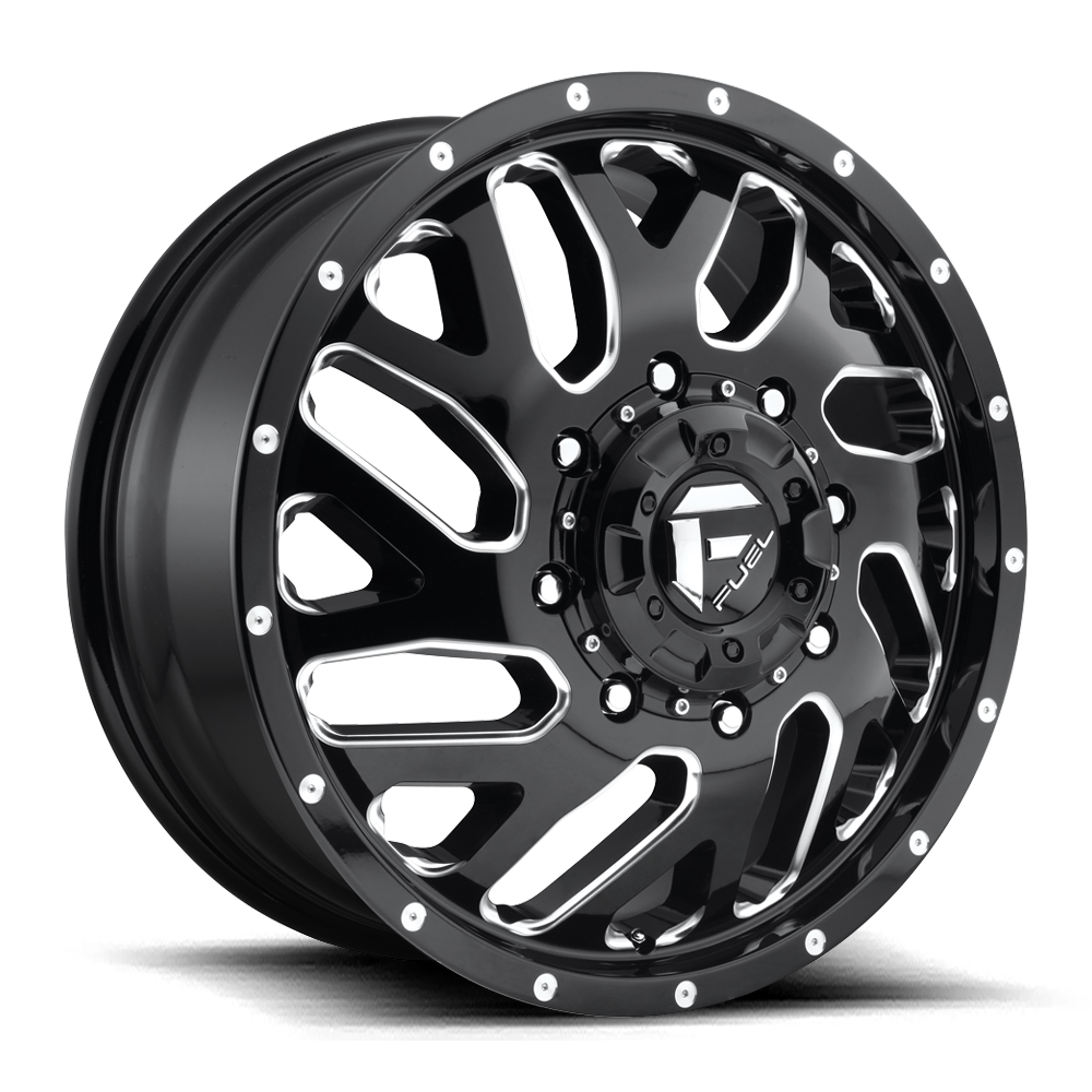 Fuel Wheels | TRITON DUALLY Front View Black