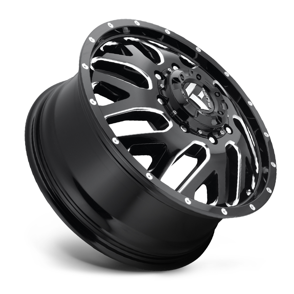 Fuel Wheels | TRITON DUALLY Front View Black