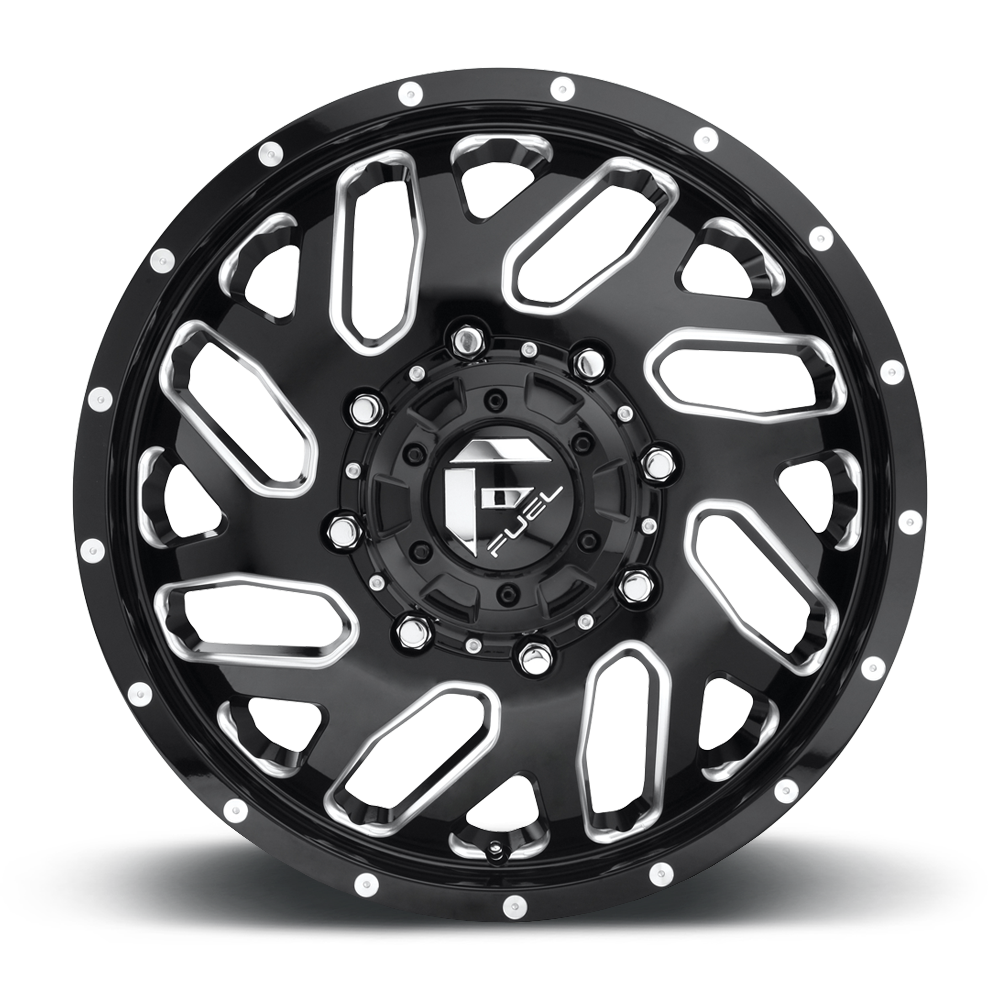 Fuel Wheels | TRITON DUALLY Front View Black