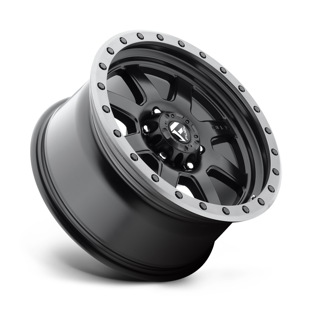 Fuel Wheels | TROPHY Front View Black