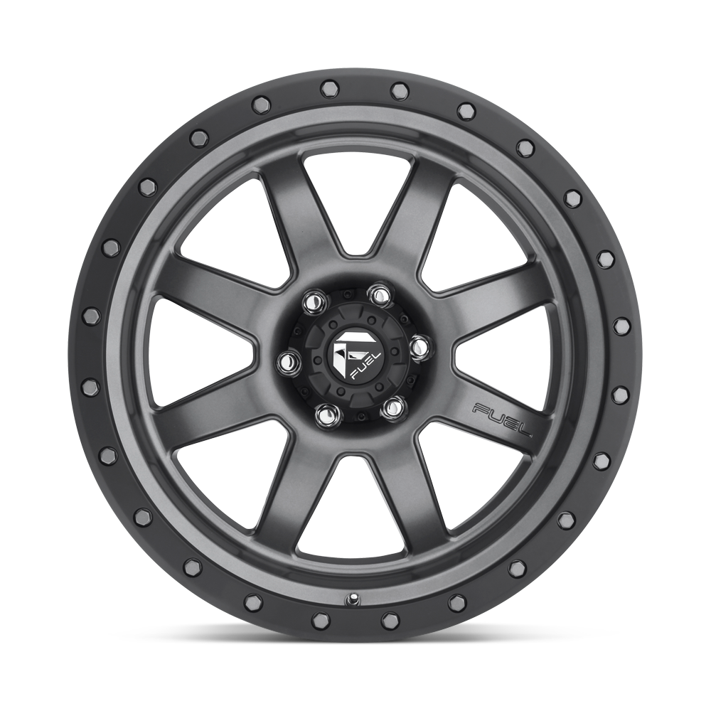 Fuel Wheels | TROPHY Front View Black