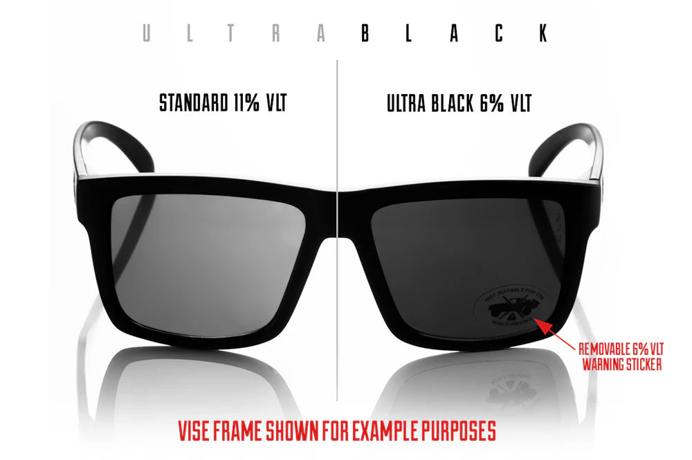 Quatro | Black Frame - Ultra Black Lens Front View