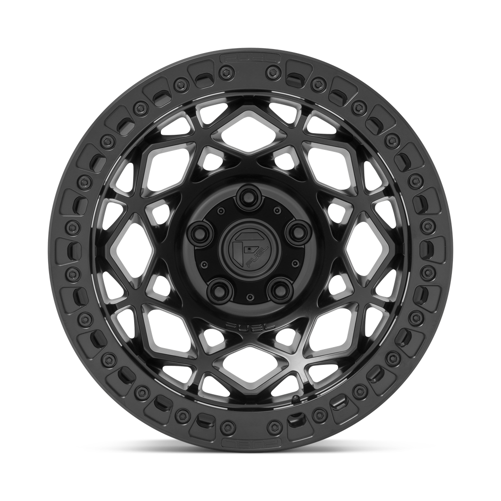 Fuel Wheels | UNIT BEADLOCK Front View Black